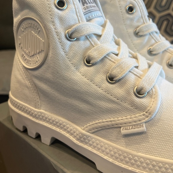 Palladium White Pampa Hi Women's Sneakers - Picture 5 of 7